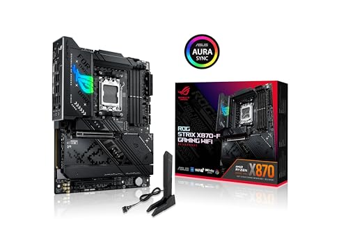 ROG Strix X870-F Gaming WiFi Scheda madre AMD, 16+2+2 stadi di alimentazione, slot DDR5, quattro slot M.2, PCIe 5.0, GPU di nuova generazione, WiFi 7, USB 10G con PD 3.0 fino a 30W e Aura Sync - Scheda madre - Immagine 5