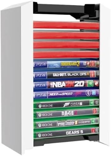 TP5-0520 CD Storage Rack Compatible with Gaming Stations- Holds 12 Game Discs