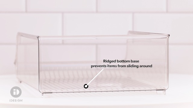 iDesign Water Bottle Organizer for Fridge or Pantry - Clear - Made in USA