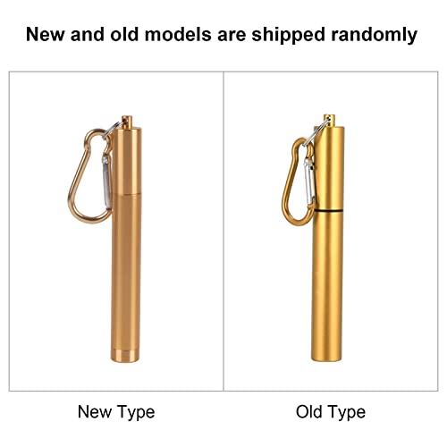 TOPINCN Reusable Stainless Steel Travel Straws Portable Collapsible Retractable Straw Kit with Cleaning Brush Aluminum Case(1#) - Image 3