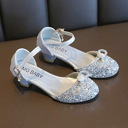 Toddler Girls Dress Shoes Flower Pearls Shoes Mary Jane Shoes Bowknot Ballerina Dance Shoes Crystal Princess Shoes2