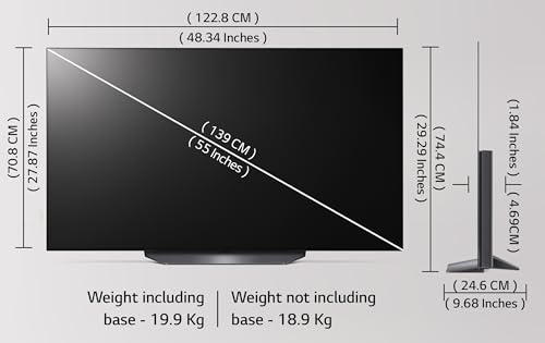 Image of LG 139 cm (55 inches) OLED B3 AI Series 4K Ultra HD (3840 x 2160) Smart webOS OLED TV 55B3PSA (Black)