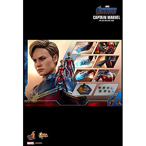 Hot Toys Movie Masterpiece Avengers End Game Captain Marvel 1/6 Scale Figure Blue MM#575