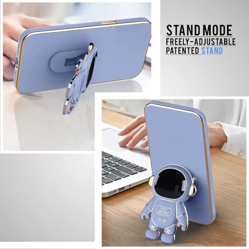 Image of for Samsung Galaxy S24 Ultra 5G Case Cute 3D Astronaut Stand Design Camera Protection Shockproof Soft Back Coverfor Samsung Galaxy S24 Ultra 5G (Blue)