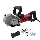 ROGONPDK 125mm Mauernutfräse Maschine, 2800W Elektrische Schlitzfräse, Wandfräse 5 Sägeblatt, Elektrische Nut Maschine 7000 U/min, Wand Groove Schneidemaschine, Groover, für Abbrucharbeiten