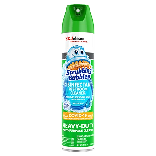 Sc Johnson Professional, Scrubbing Bubbles Multipurpose Bathroom Cleaner & Disinfectant Aerosol, 25 Oz (Pack Of 12) #TOP1