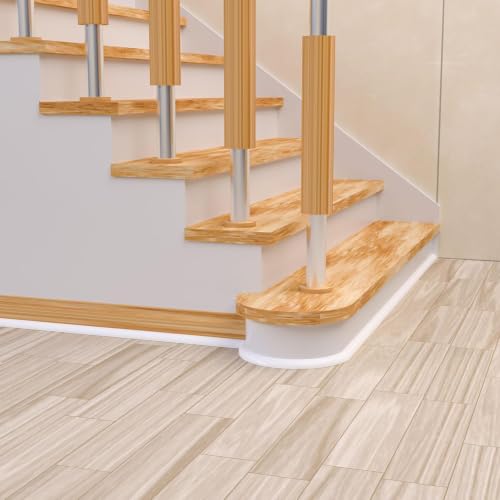 Image of Shower Water Barrier 2 Metre, White Silicone Shower Threshold Water Dam, Self-Adhesive Water Stopper Strip for Bathroom Floor, Flexible Wet & Dry Separation, Easy Cut & Install