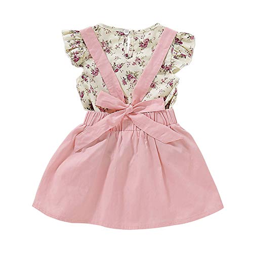 Baobaolai Roupas para Bebês com estampa floral, 2 peças