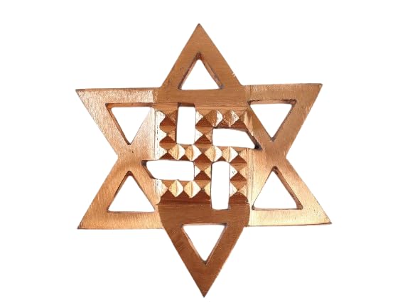 Pure Copper Religious Good Luck Swastik Symbol for Home & Office Door Entrance D-2 (3.5 Inch Approx)