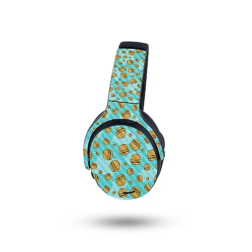 Image of MightySkins Carbon Fiber Skin Compatible with Skullcandy Crusher ANC 2 - Burger Heaven | Protective, Durable Textured Carbon Fiber Finish | Easy to Apply