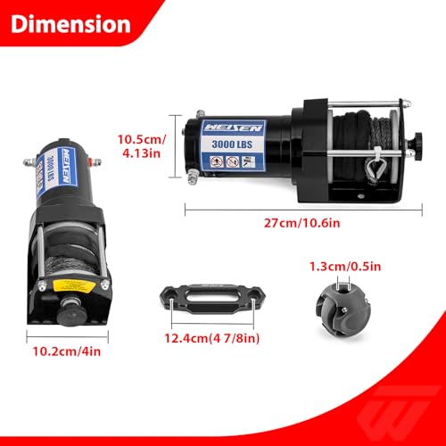 Kit de Winch Eléctrico 3000lb WeiSen con Soporte y Control miniatura 2