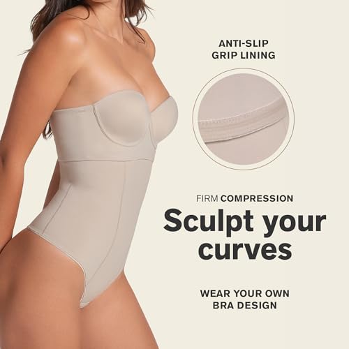 Leonisa Extra High Waisted Tummy Control Underwear - Thong, Sheer Bottom, Shaper Shorts, Butt Lifting Shapewear for Women2