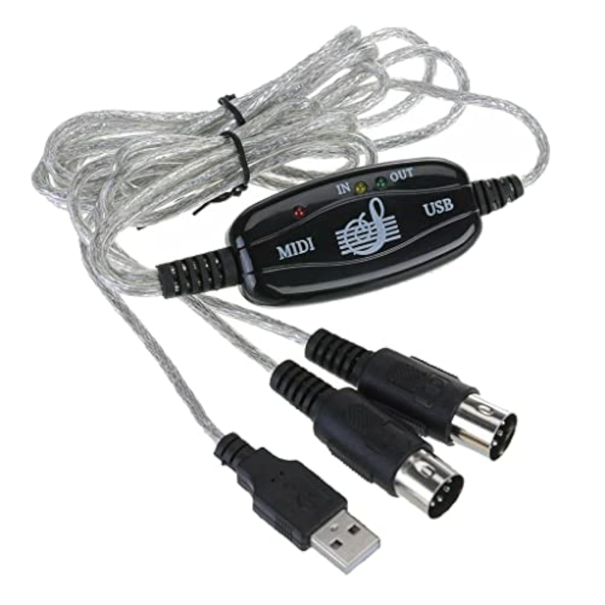 USB MIDI Interface Cable Converter for Music Keyboard