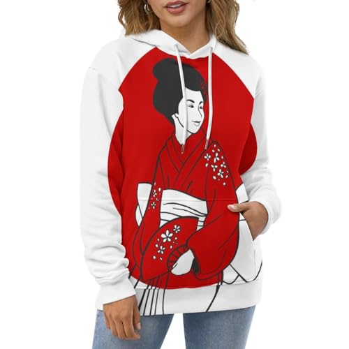 Pull japonais UMENG hoody sweat à capuche avec manches longues amples - 5