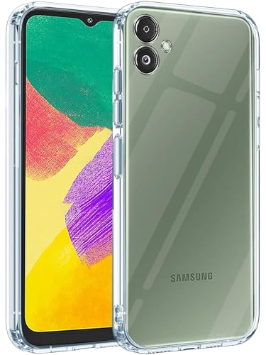 Image of Jkobi Back Cover for Samsung Galaxy F14 5G (Silicone Clear Shockproof Case with Camera Protection | Flexible and Soft | Transparent)