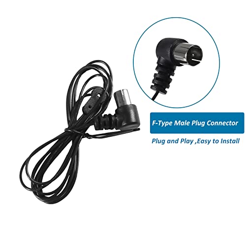 Aediko Fm Antenna For Indoor Stereo Receiver 75 Ohm Fm Radio Antenna With Adapter For Fm Radio Bluetooth Stereo Receiver Music System Indoor Digital Hd Radio #TOP3