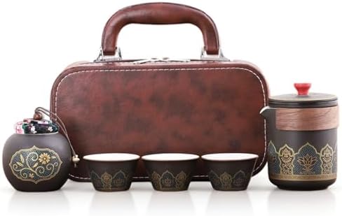 Ensemble de théière japonaise, service à thé de voyage, service à...