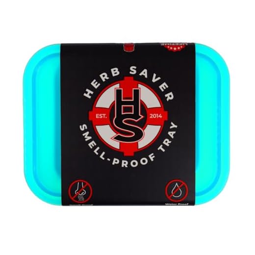 HerbSaver Innovative Travel Tray - 7.5" x 5.75" x 1.75" - Compact, Durable, Secure Storage Solution with Water-Resistant Lid, Made from Medical-Grade Plastic, Light Blue