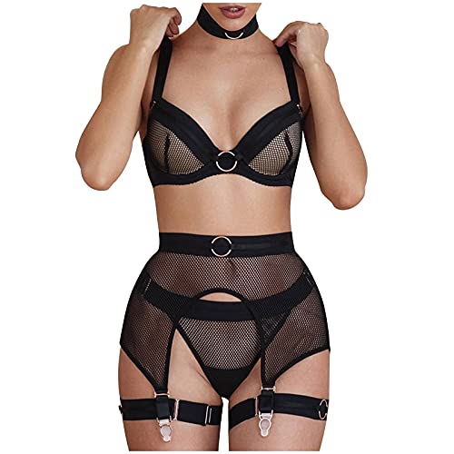 Sous-vêtements jarretière pour femmes érotiques avec G-string en acier