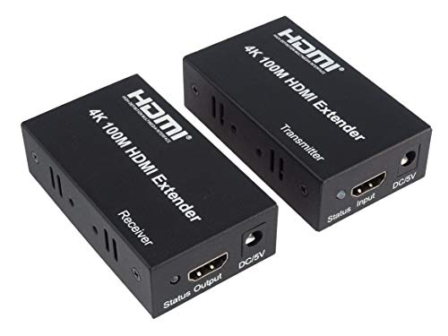 Extensor HDMI 4K evita pérdidas de señal a 100m usando cable de red Cat5e Cat6 7