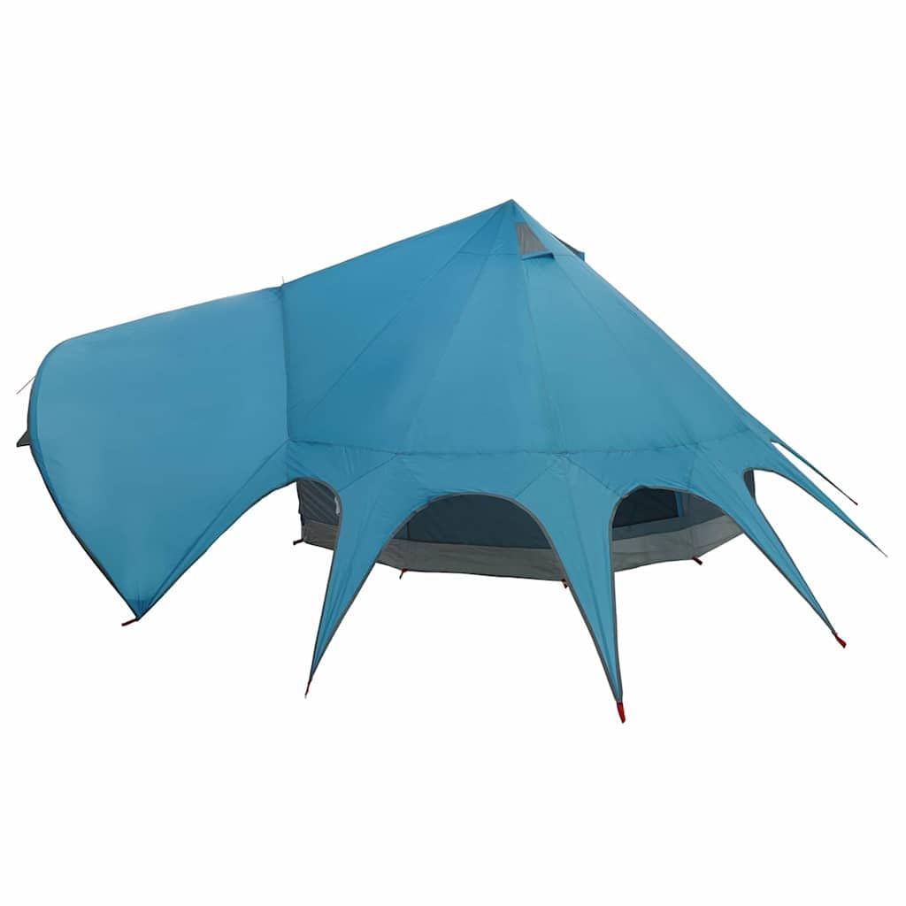 Teepee Zelt für Personen Grün und Grau x x aus 185T Polyester mit PU-Beschichtung, wasserdicht Winddicht, mit Luftventilen, integriertem Licht-Haken, Raumteiler