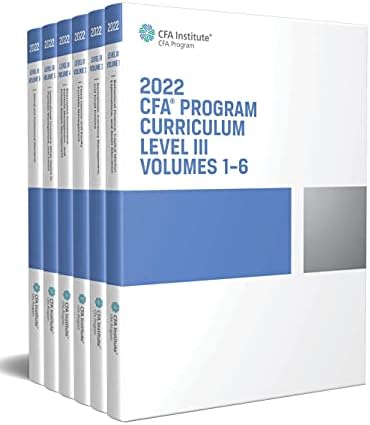 Amazon | 2022 CFA Program Curriculum Level III Box Set | CFA Institute ...