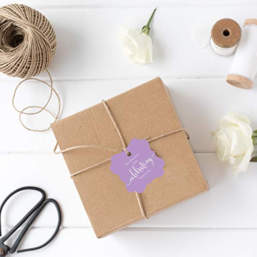 Andaz Press Fancy Frame Gift Tags, Thank You For Celebrating With Us, Lavender, 24-Pack, For Baby Bridal Wedding Shower, Kids 1St Sweet 16 Quinceanera Birthdays, Baptism, Christening, Gifts #TOP2
