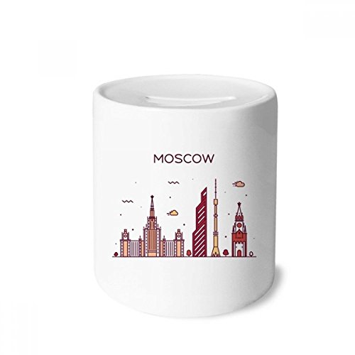 Tirelire en céramique Moscou Russie, idée cadeau originale pour petit et grand