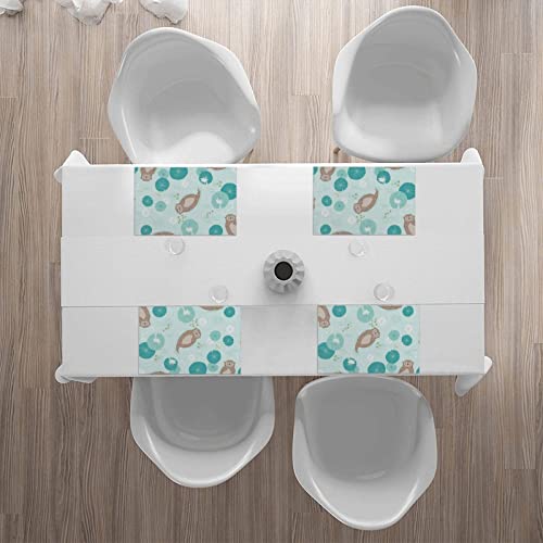 Otters Placemat (4-Piece Set) Insulated Plate Mat 12X18 For Table And Decoration #TOP5