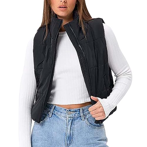 Gilet chaud sans manches femme doudoune légère avec poches pour le grand froid