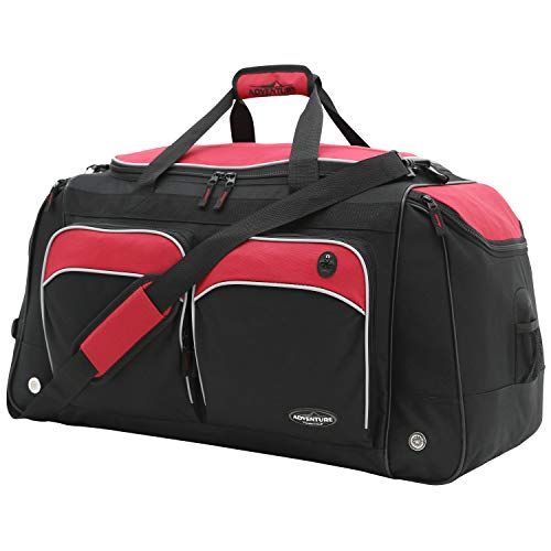 Travelers Club Adventure Travel Duffel Bag, Red, 28 Inch