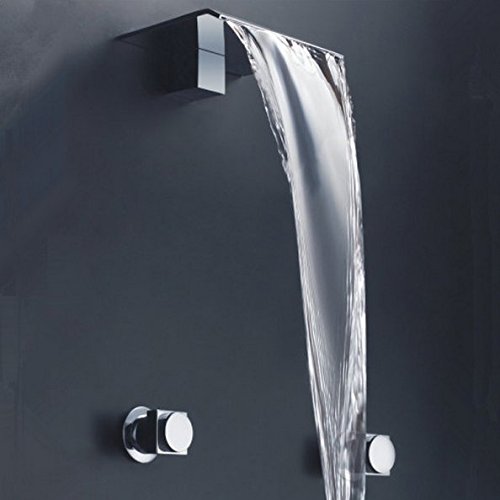 Robinet mitigeur cascade en laiton chromé Gowe pour lavabo