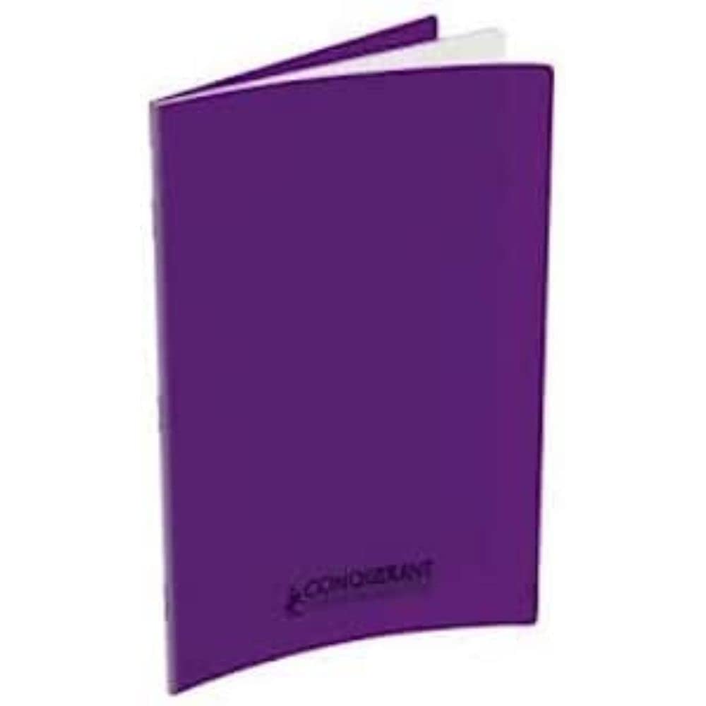 Conquérant Lot de 20 Cahiers Classique 24x32cm Grands Carreaux Seyès 48 Pages Agrafées Couverture Polypro Violet