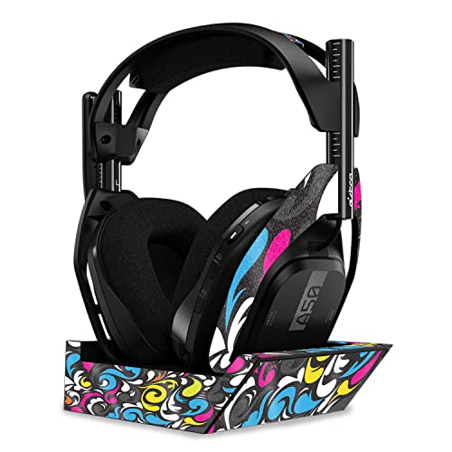 Image of MightySkins Glossy Glitter Skin Compatible with Astro A50 Wireless Headphones + Base Station (Gen 4) - Swirly | Protective, Durable High-Gloss Glitter Finish | Easy to Apply | Made in The USA