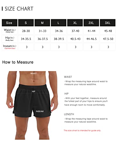 Ododos Men's 3" Running Shorts With Back Zipper Pocket Quick Dry Lightweight Athletic Workout Gym Shorts, White, Medium #TOP5