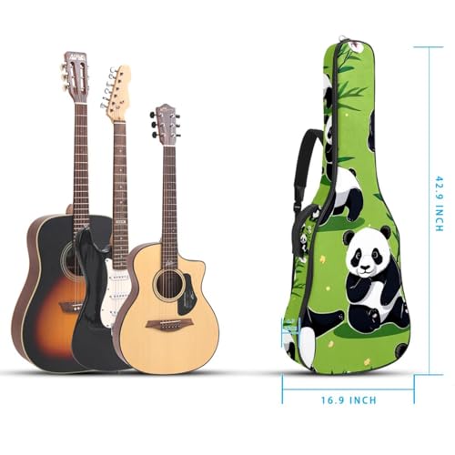 Housse pour guitare acoustique avec poche accessoires pour ranger partitions et câbles - 5