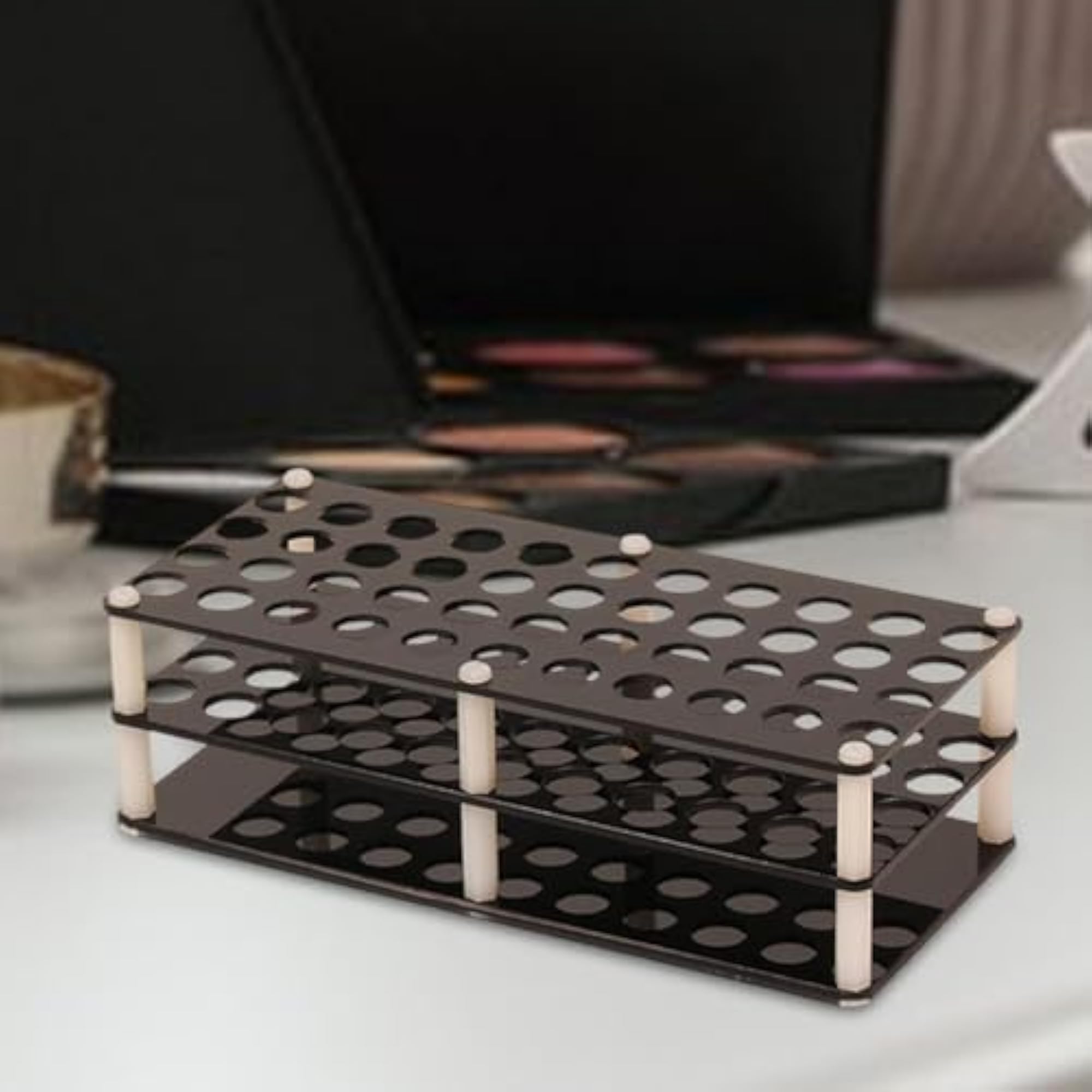 Acrylic Pen Holder Office Supplies Makeup Brush Rack