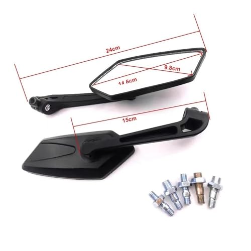 Espejo retrovisor universal para manillar con amplio angulo de vision regulable 3
