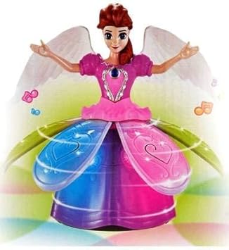 HK Toys Angel Doll Toy | Girl with Light and Music, Dancing Rotating Musical Fairy Princes Angel Doll Toy for Kids Angel Girl.