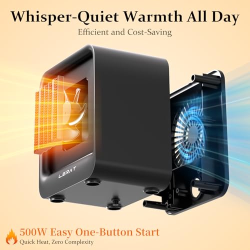 Lerat 500W Mini Desk Heater