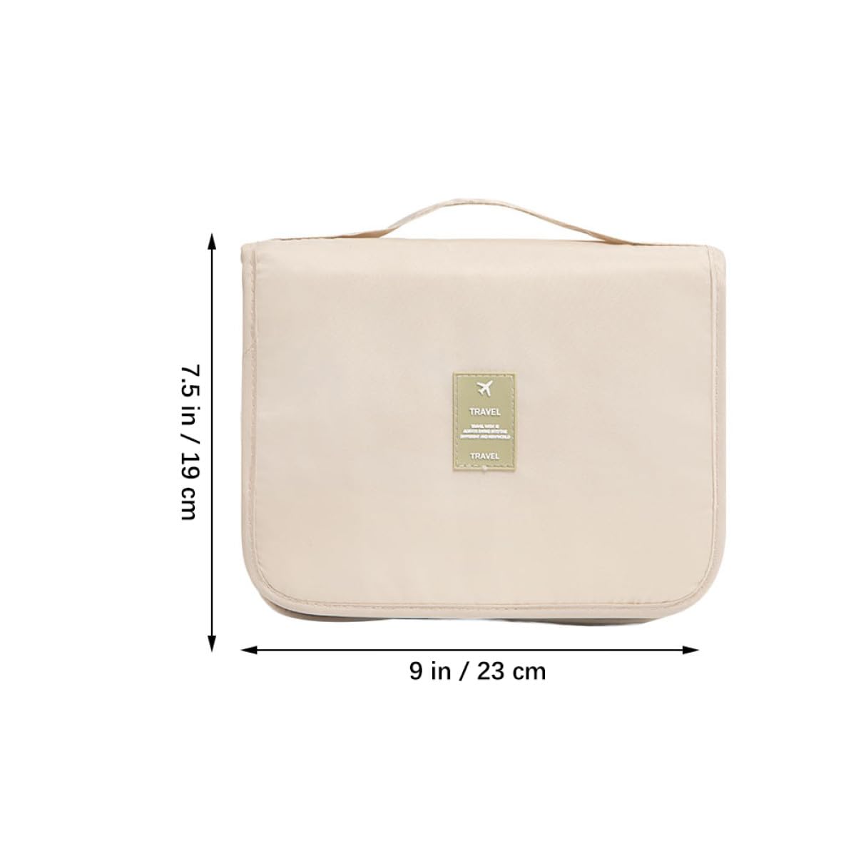 Mipcase 3pezzi Borsa Da Viaggio Multifunzionale Beige Pochette Cosmetica Appesa Per Make-up e Toiletries Design Con Rete Visibile Facile Da Trasportare e Riporre