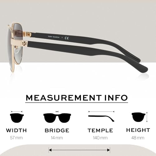 Tory Burch TY6070 PILOT Shape Sunglasses with eSHADES Luxury Eyewear kit Bundle2