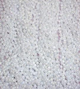 36 White Pearl Mardi Gras Beads Party Favors Necklaces (3 Dozen)