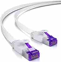 DeleyCON Cavo Di Rete Piatto CAT7 - 20m, 10 Gbit/s, Bianco - Perfetto Per Casa E Ufficio - Foto 11