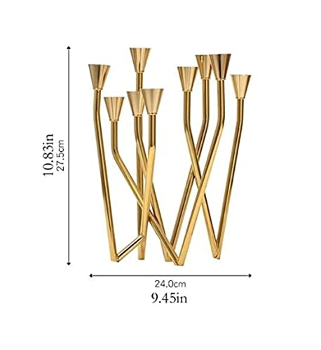 Tigrun Candelabra Candle Holder Candlestick Candle Stand Modern Stainless Steel Candle Holder Table Decoration Lamp Luxury Romantic Creative Wedding Banquet Lamp Decor (Color : Gold) #TOP1