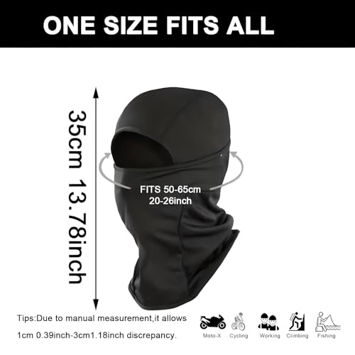 Image of 6 Packs Ski Mask Sun UV Protection Hood Breathable, Balaclava Face Mask for Men Women - Motorcycle Fish