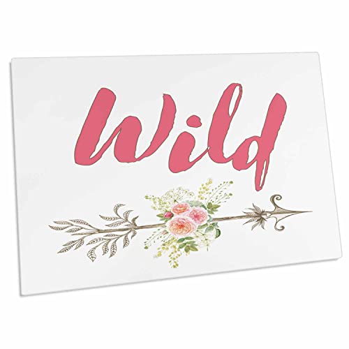 3dRose Pink Wild con Arte Floral - Pad de Escritorio miniatura 1