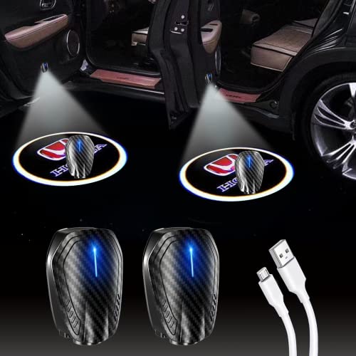 Car Door Lights Logo Projector, 2Pcs Rechargeable Wireless Car Door Projector Lights Shadow Ghost LED Light Car Door Courtesy Welcome Lamp for All Car Models (FitHOD)