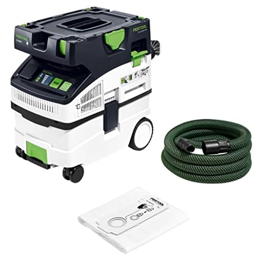 Festool Afzuigmobiel CTL MIDI I Cleantec (met hoofdfilter, Selfclean filterzak, gladde zuigslang Ø 27/32 x 3,5 m)