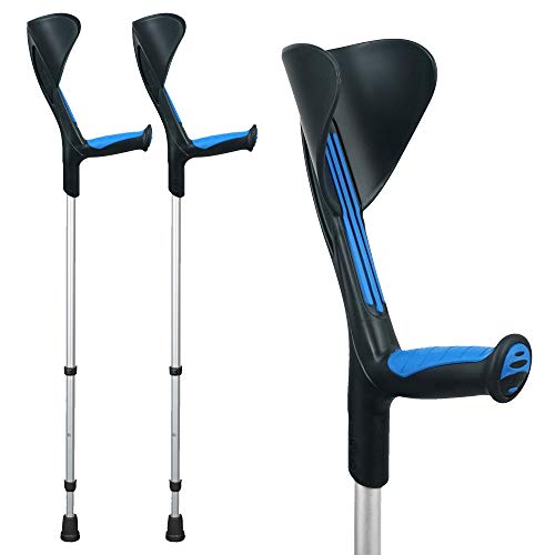 Ergonomic ORTONYX Forearm Crutches with Comfortable Grip - 1 Pair